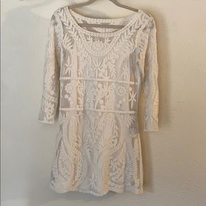 Express lace overlay dress